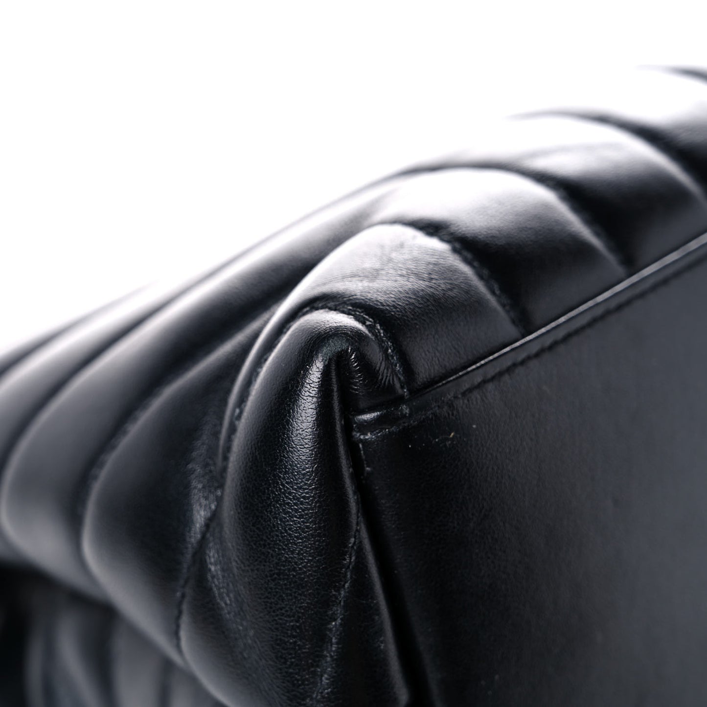 Calfskin Y Quilted Monogram Medium Loulou Chain Satchel Black