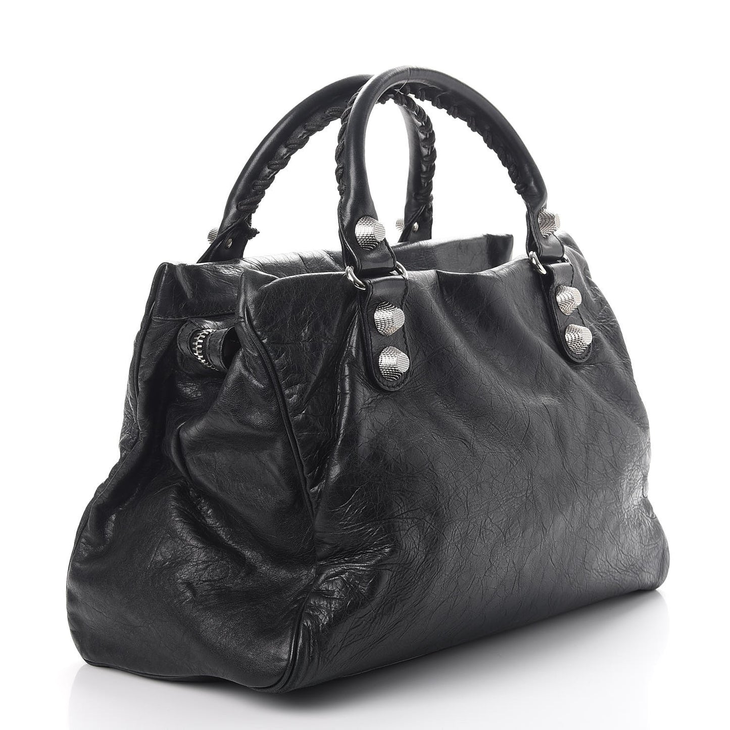 Agneau Giant 21 Silver Hardware Mid Day Black