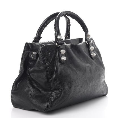 Balenciaga Agneau Giant 21 Silver Hardware Mid Day Black 3 of 10