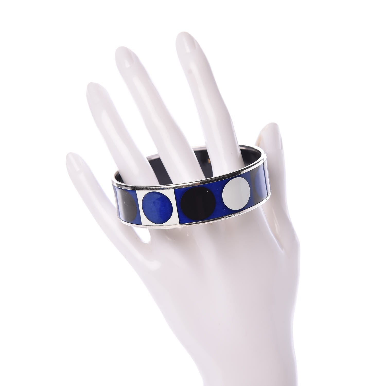 Hermes Enamel Printed Deco Dot Wide Bracelet 70 2 of 5