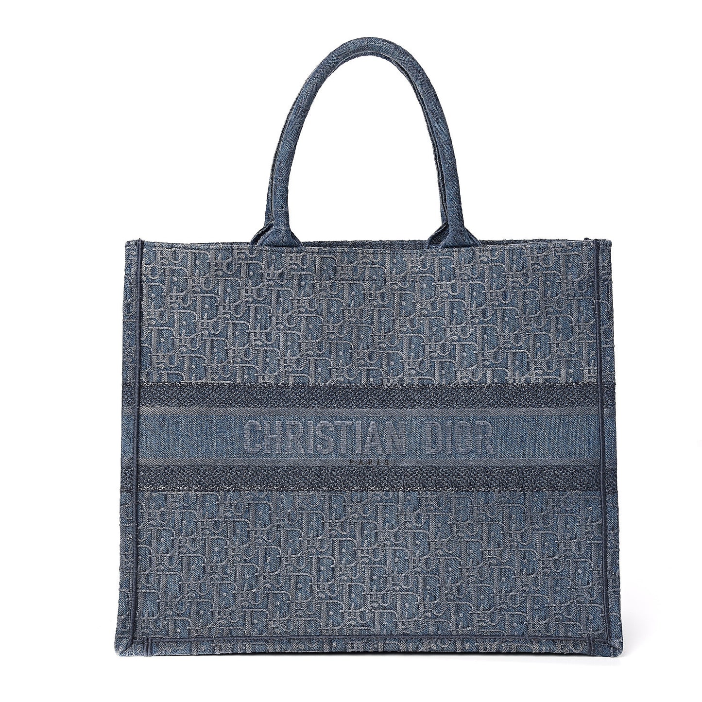 Oblique Denim Book Tote Denim Blue