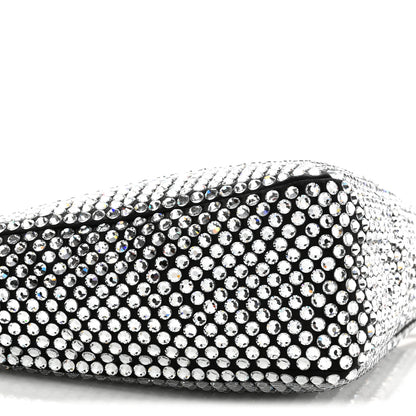 Prada Satin Crystal Triangle Crossbody Pouch Cristal 9 of 10