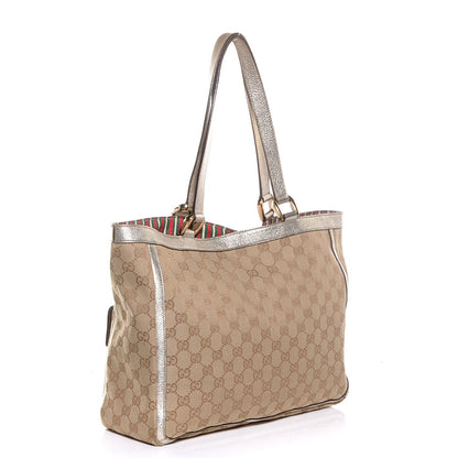 Gucci Monogram Abbey Tote Silver 3 of 8