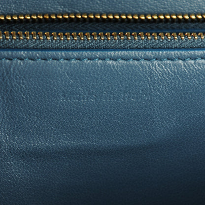 Celine Box Calfskin Medium Classic Box Flap Bag Slate Blue 9 of 9