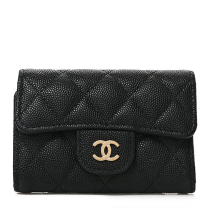 Chanel Caviar Quilted Classic 4 Key Holder Wallet Black 1 of 7