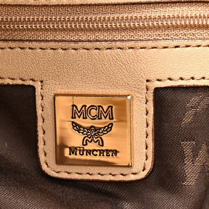 MCM Visetos Medium Drawstring Shopper Beige 6 of 9