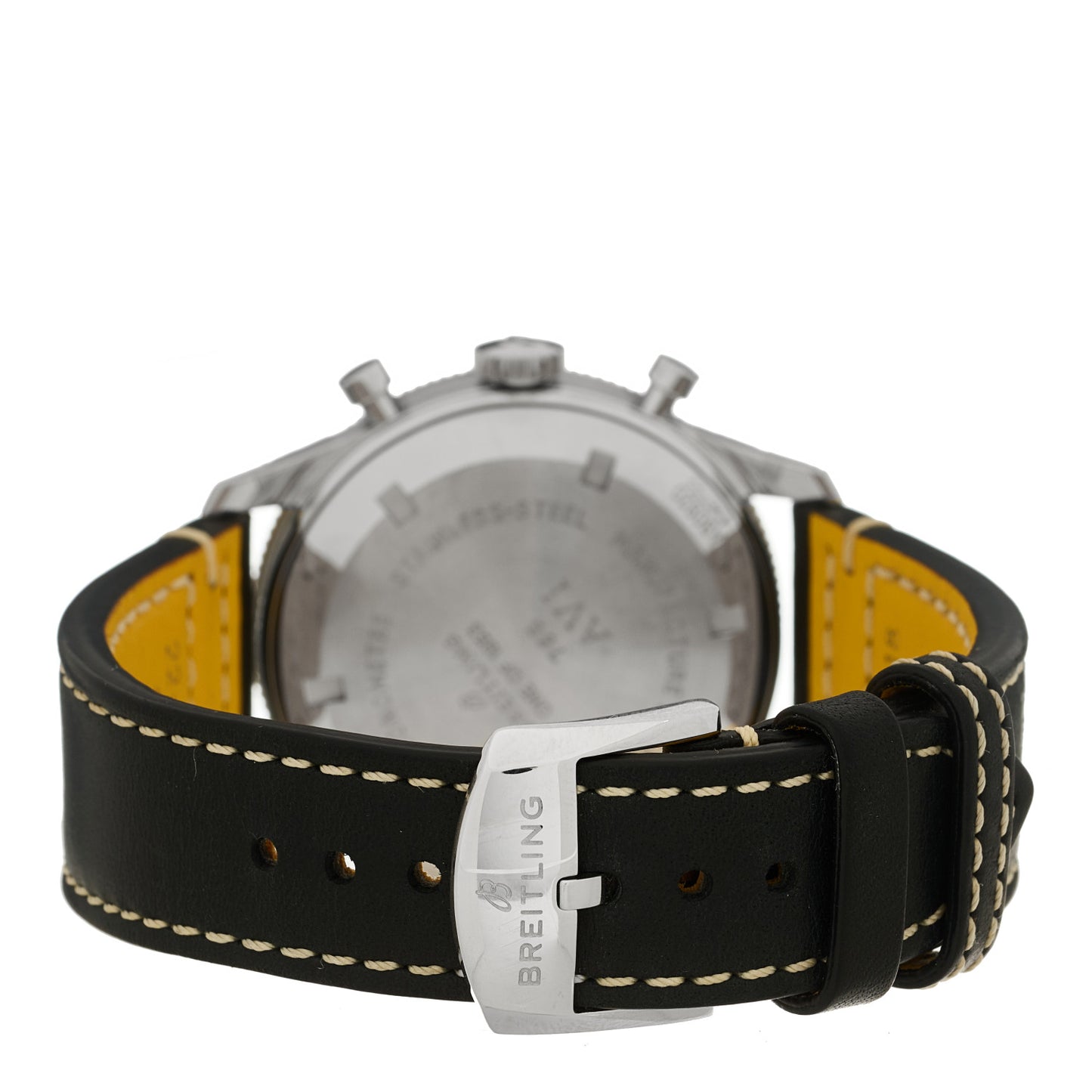 Stainless Steel Calfskin 41mm Aviator 8 Chronograph Manual Winding Watch Black AB0920