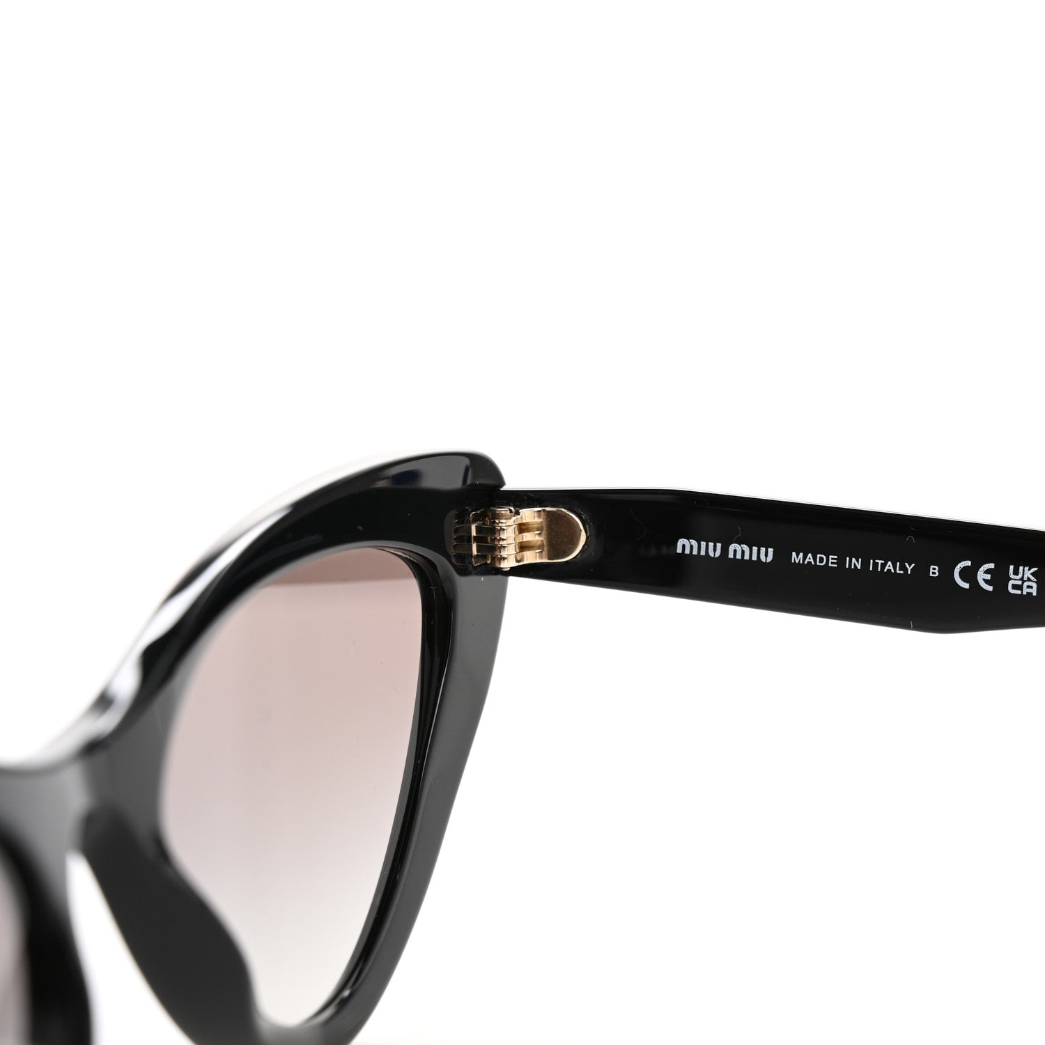 Miu Miu Acetate Cat Eye Sunglasses SMU 01V Black 5 of 9