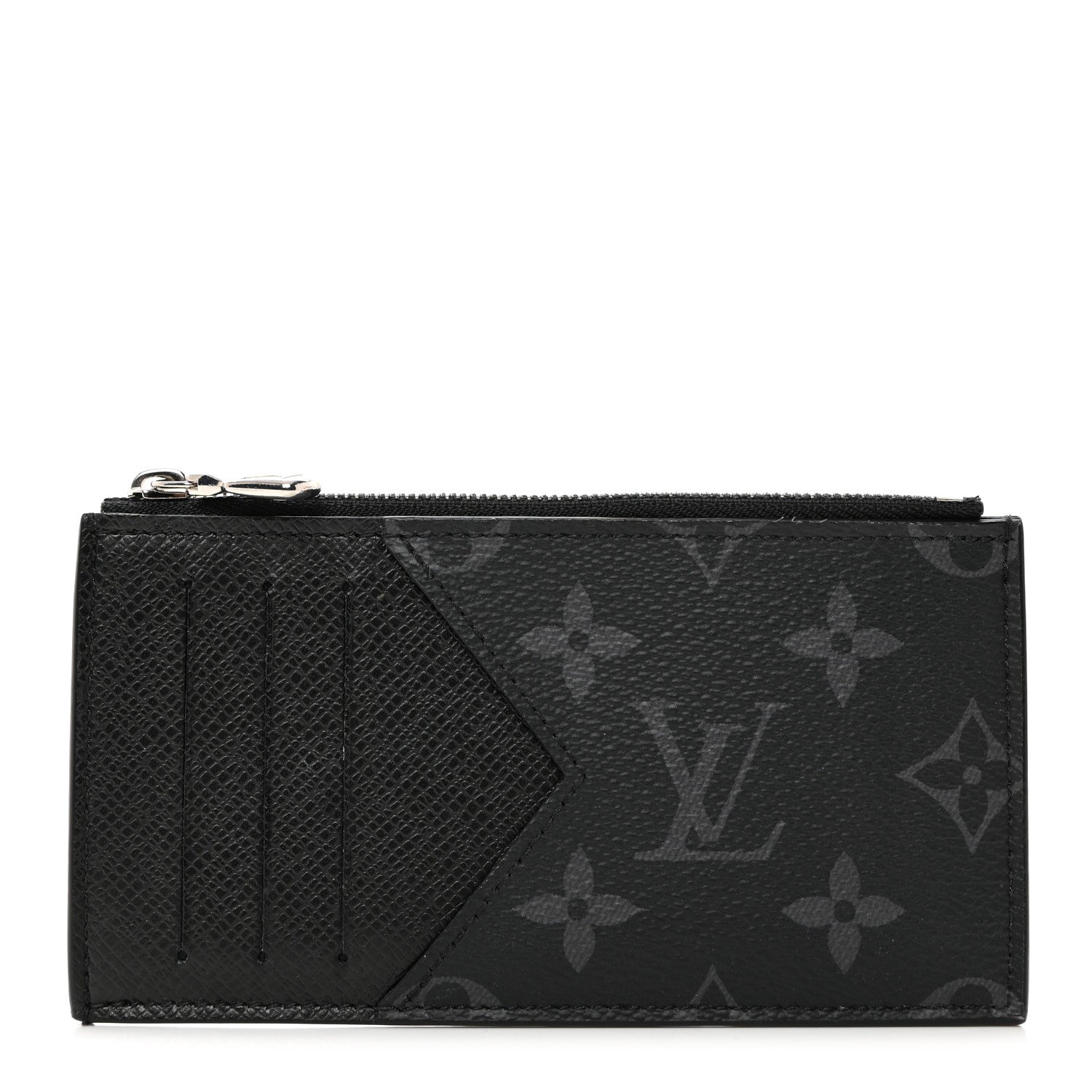 Louis Vuitton Monogram Eclipse Taiga Coin Card Holder 1 of 6