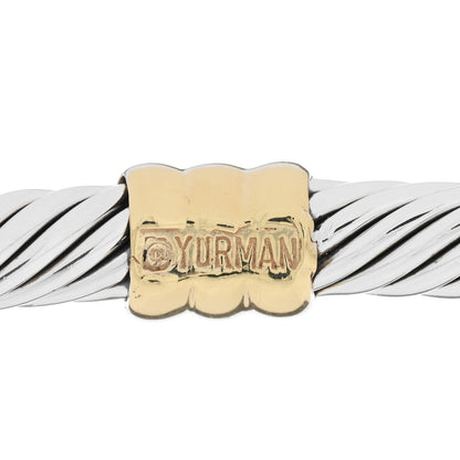 David Yurman Sterling Silver 14K Yellow Gold 5mm Double Station Cable Classics Bracelet 3 of 3