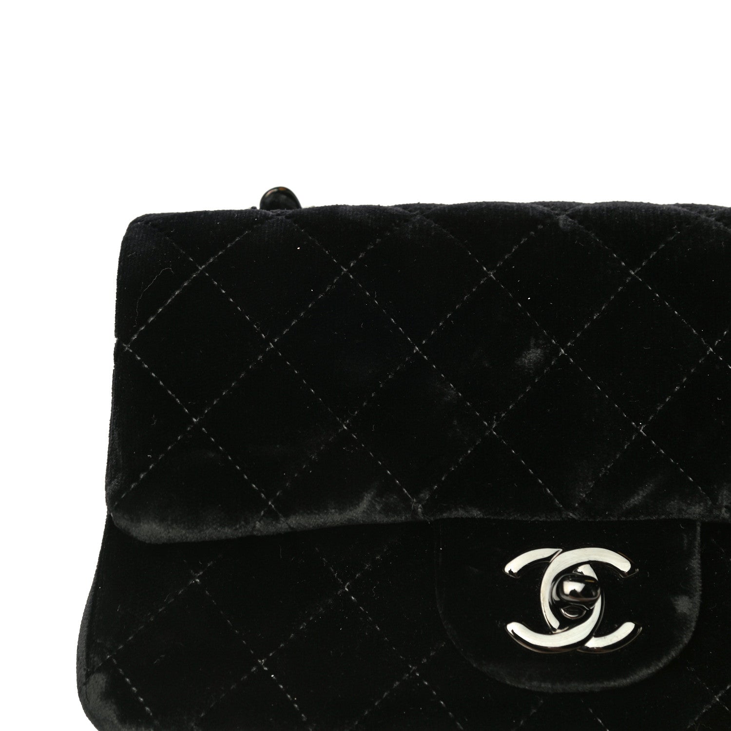 Chanel Velvet Quilted Mini Rectangular Flap So Black 11 of 15