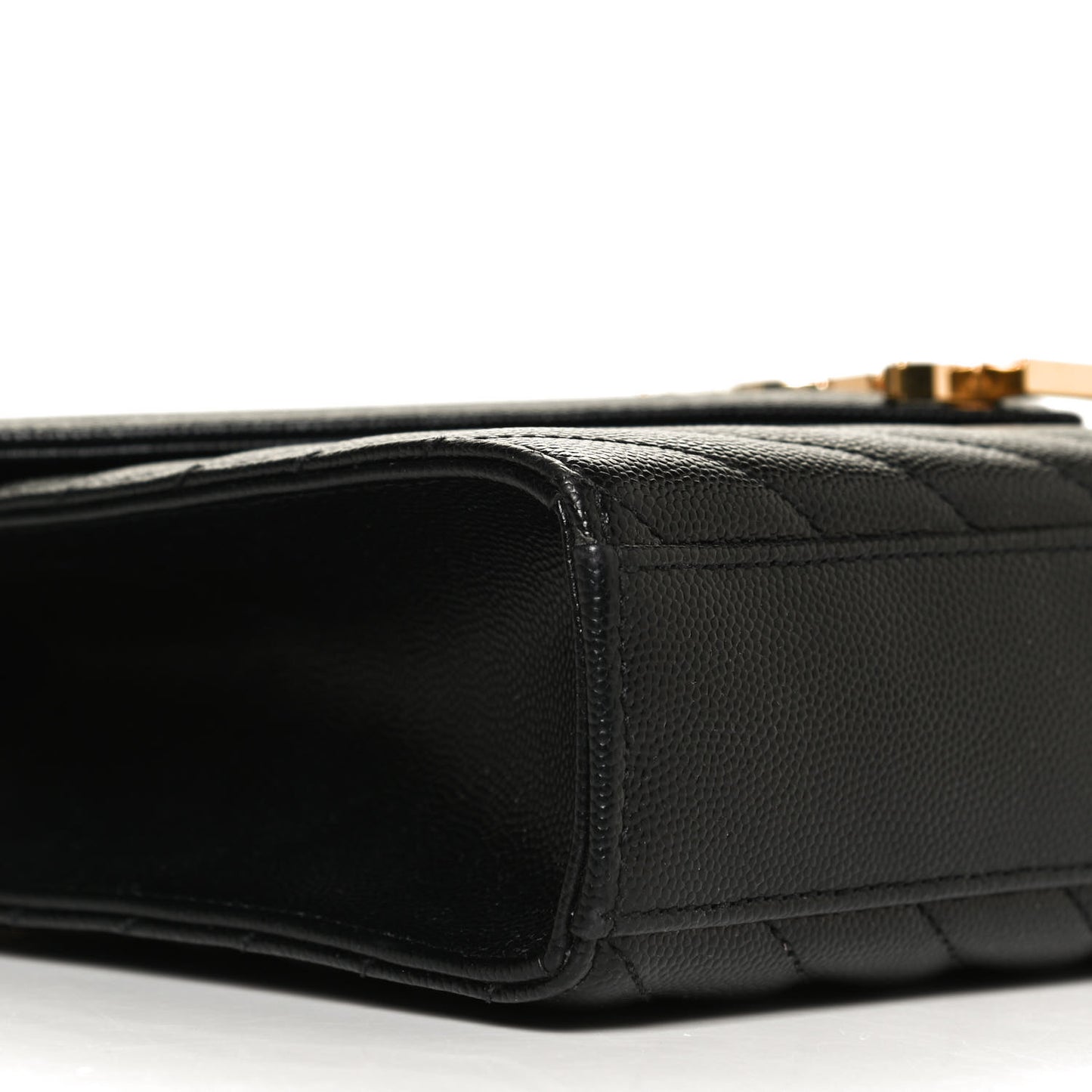 Grain De Poudre Matelasse Chevron Medium Monogram Satchel Black