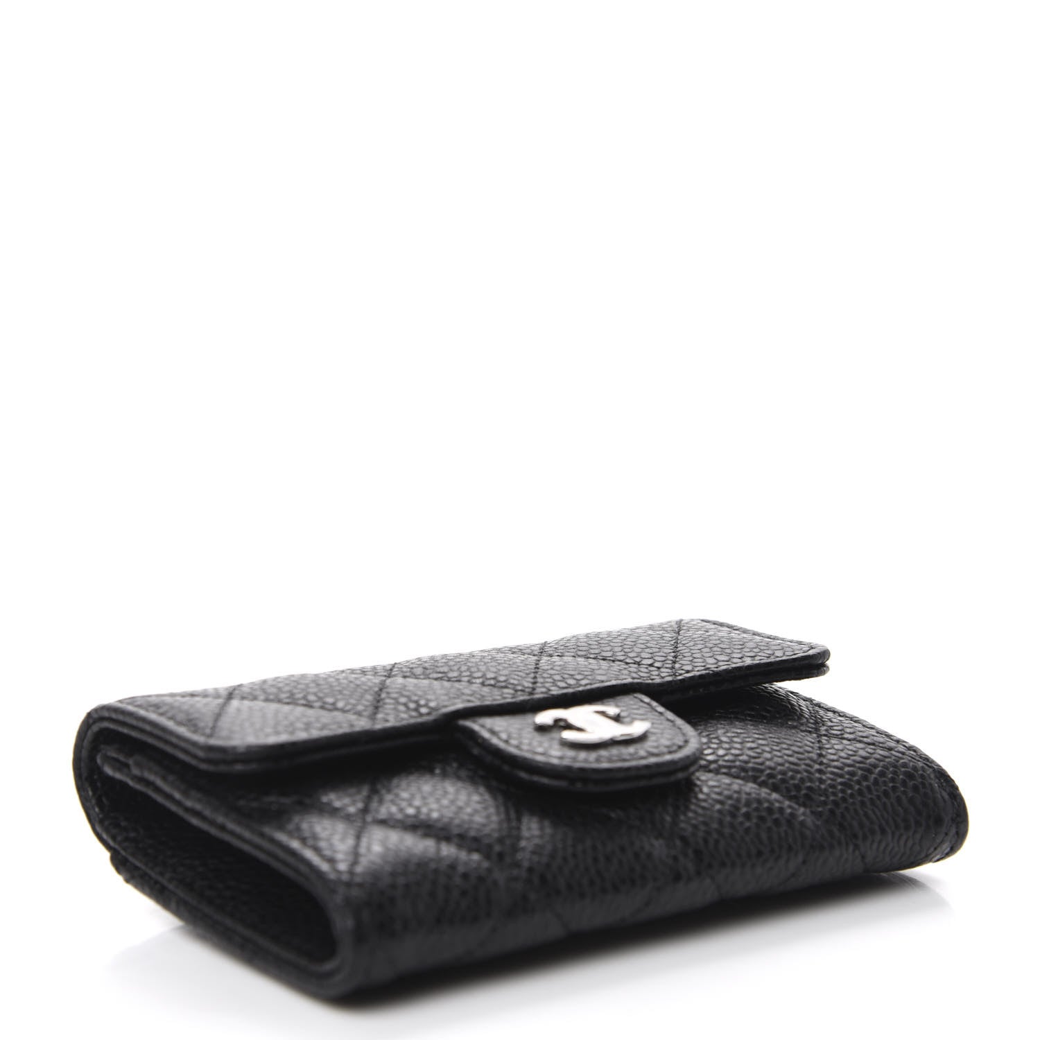 Chanel Caviar Quilted Flap Card Holder Wallet Black 4 of 9
