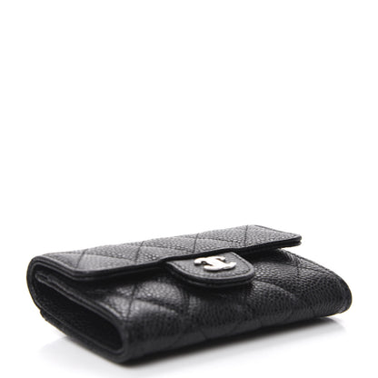 Chanel Caviar Quilted Flap Card Holder Wallet Black 4 of 9
