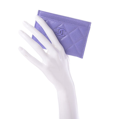 Chanel Caviar Quilted Incognito Card Holder Purple 2 of 11
