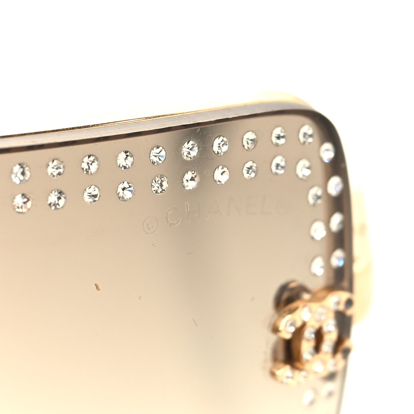 Crystal CC Logo Sunglasses 4105-B Gold