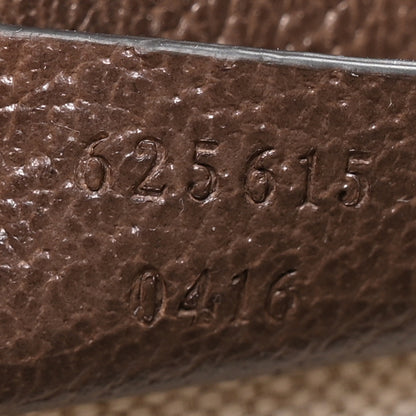 Gucci Monogram Jumbo GG Textured Dollar Calfskin Mini Horsebit 1955 Crossbody Bag Camel Ebony New Acero 7 of 12