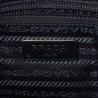 Prada Nylon Flat Messenger Bag Black 8 of 8