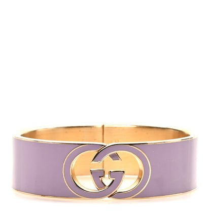Gucci Enamel Interlocking G Cuff Bracelet Lilac 1 of 5