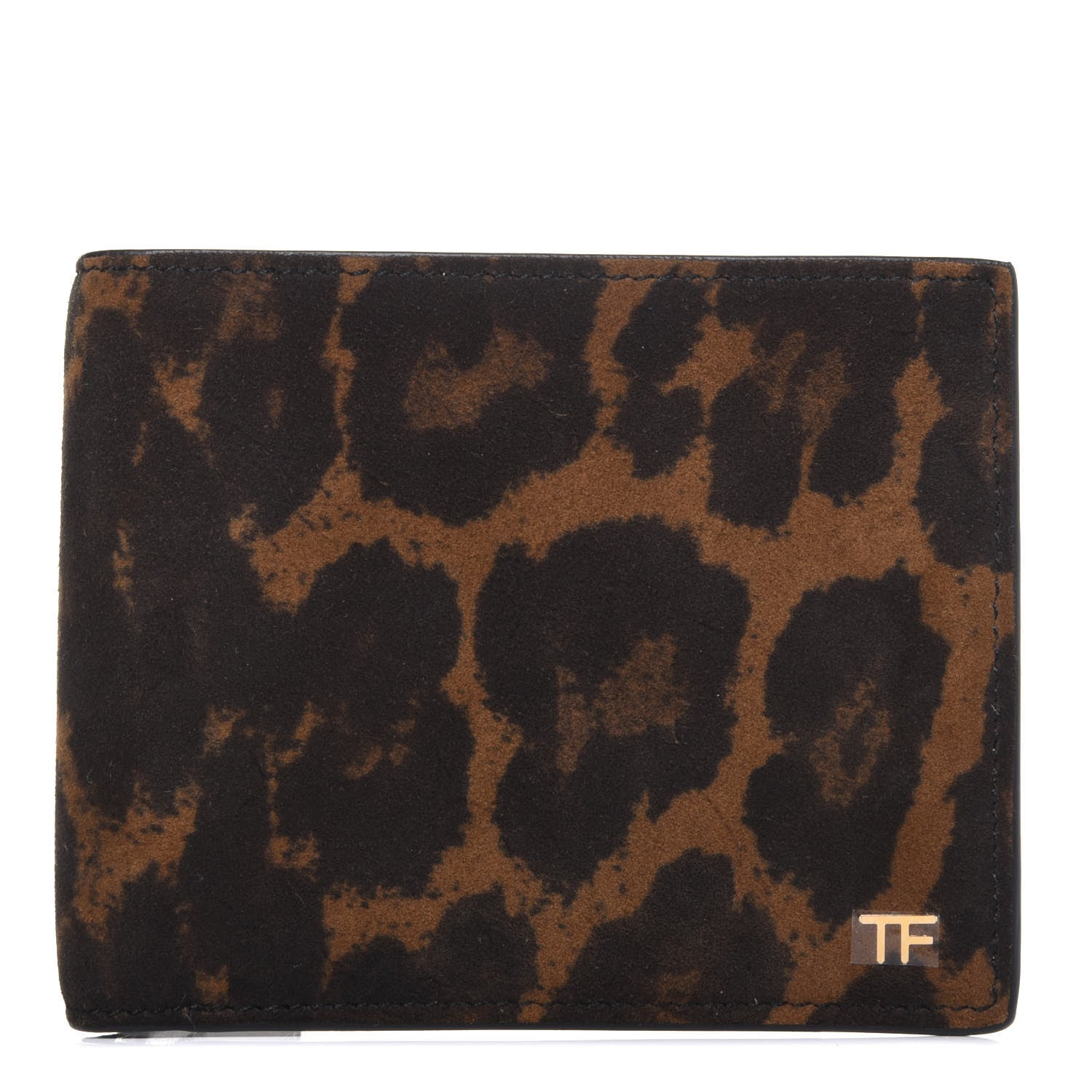 Tom Ford Leopard Bi-Fold Wallet Brown 1 of 12