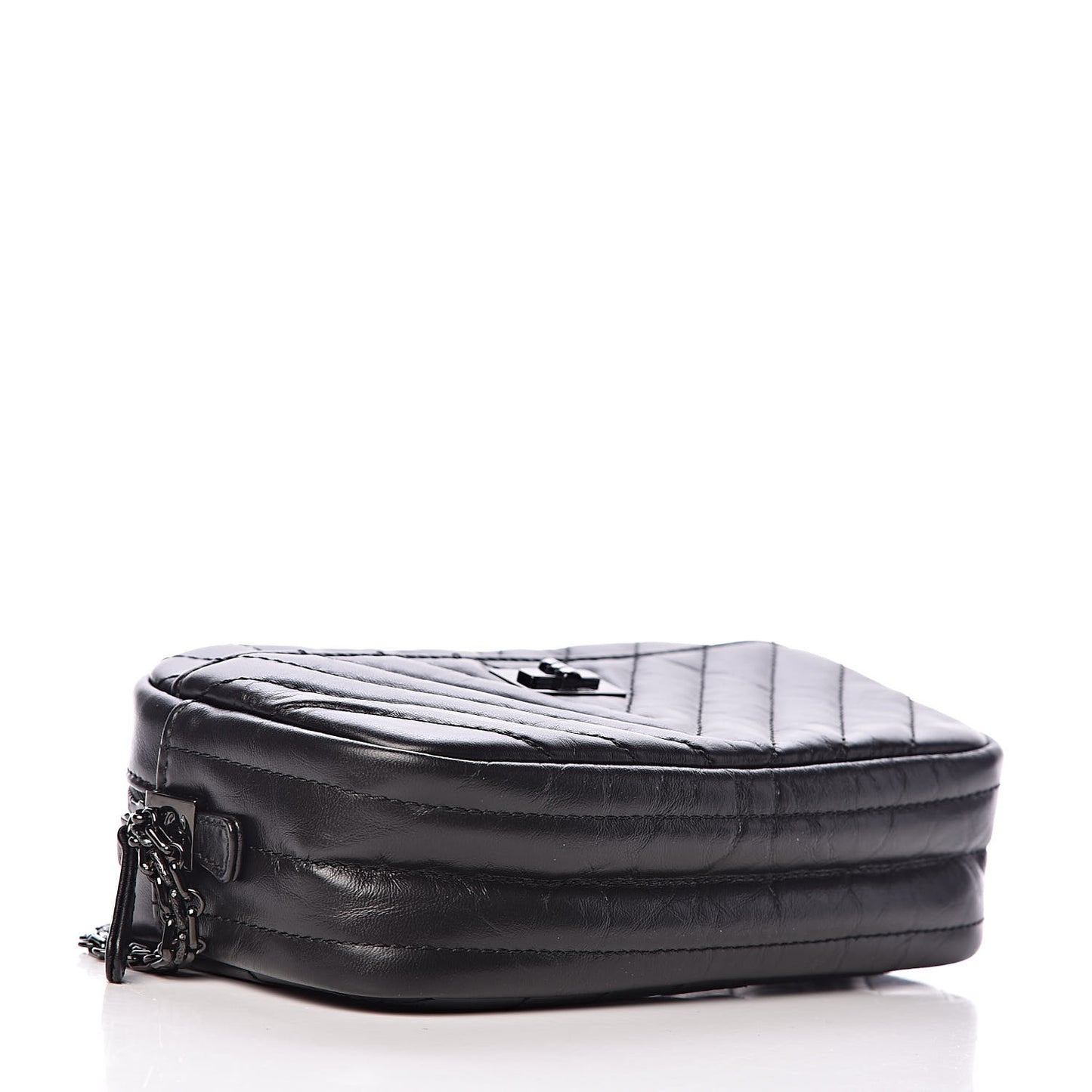 Aged Calfskin Chevron Mini Reissue Camera Case So Black
