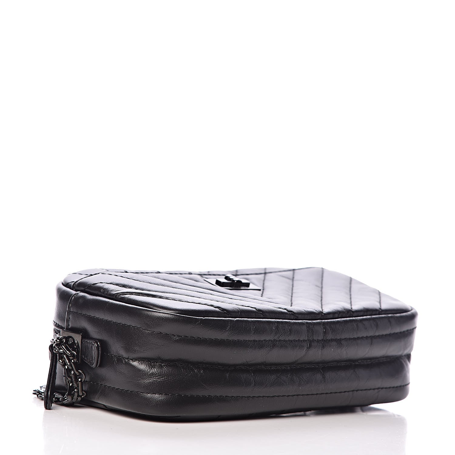 Chanel Aged Calfskin Chevron Mini Reissue Camera Case So Black 4 of 11