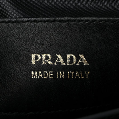 Prada Saffiano Cuir Large Double Bag Black 5 of 10