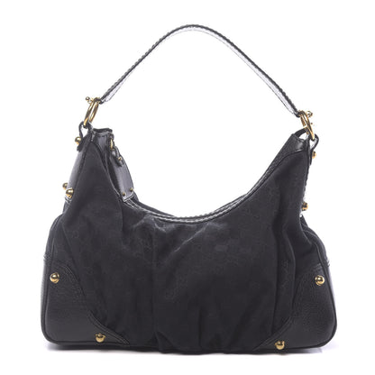 Gucci Monogram Medium Jockey Hobo 1 of 10