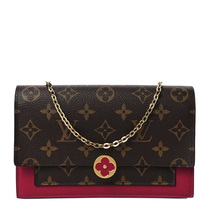 Louis Vuitton Monogram Flore Chain Wallet Fuchsia 1 of 15