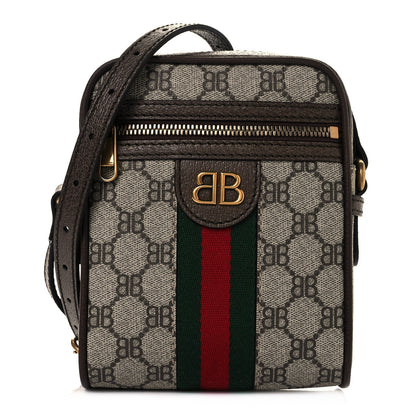 Gucci X BALENCIAGA BB Supreme Monogram Web Mini Ophidia Messenger Beige New Acero 1 of 9