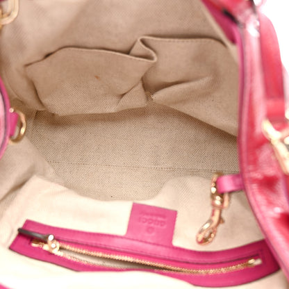 Gucci Patent Small Soho Shoulder Bag Bright Bougainvillea 5 of 14