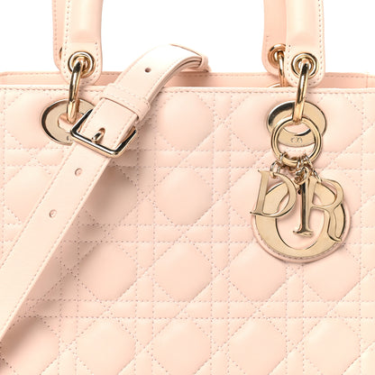 Christian Dior Lambskin Cannage Medium Lady Dior Light Pink 8 of 10
