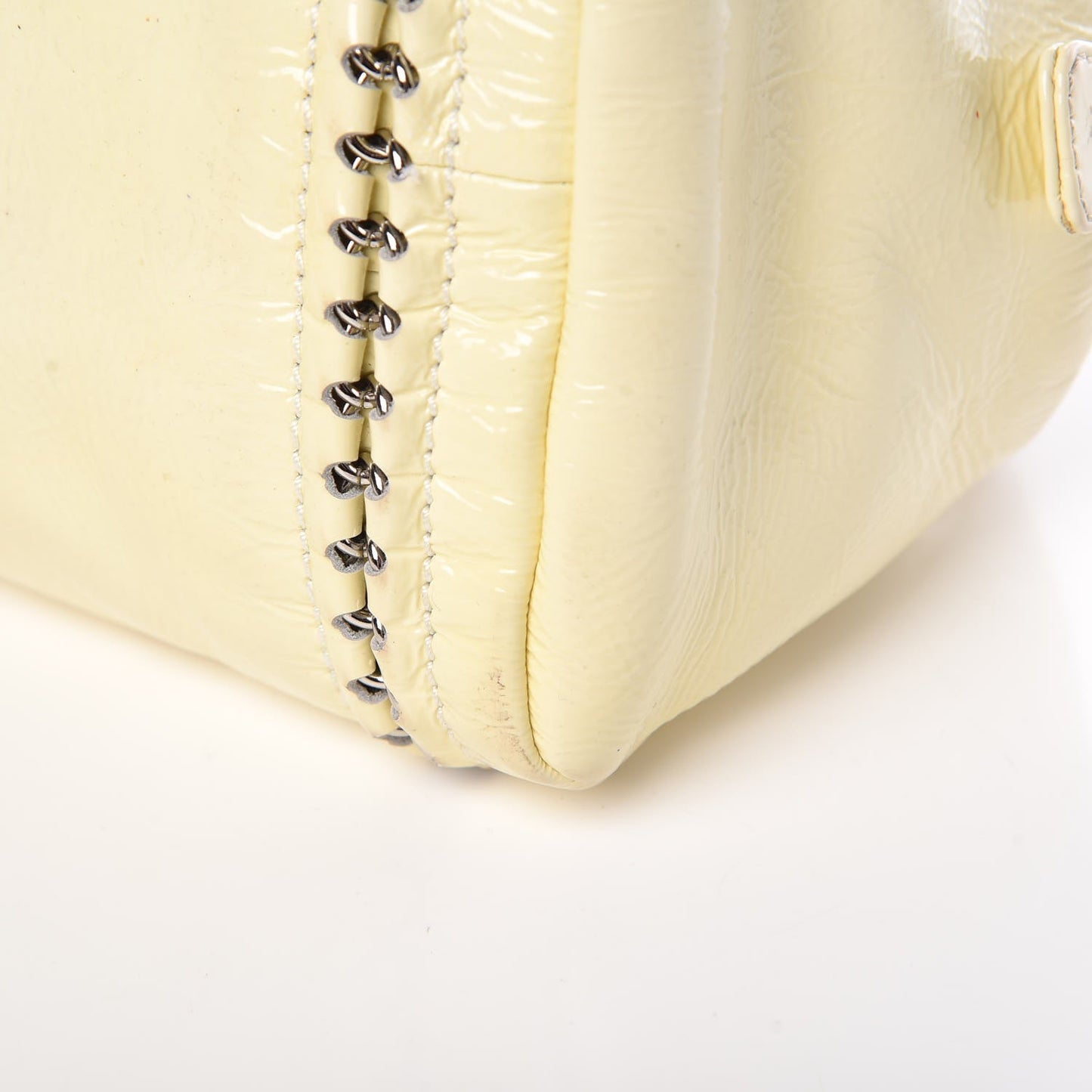 Patent Luxe Ligne Medium Bowler Ivory