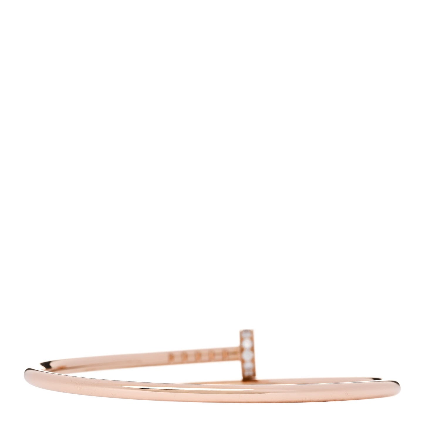 18K Pink Gold Diamond Small Juste Un Clou Bracelet 14