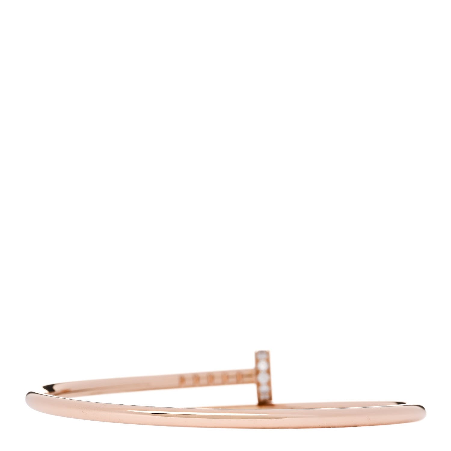 Cartier 18K Pink Gold Diamond Small Juste Un Clou Bracelet 14 2 of 5