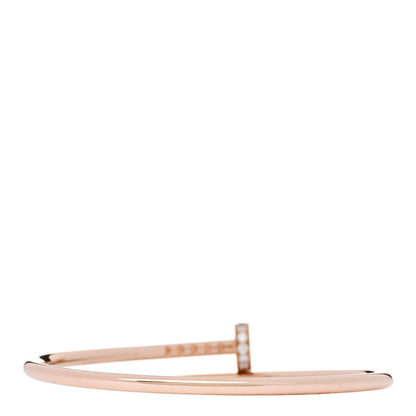 Cartier 18K Pink Gold Diamond Small Juste Un Clou Bracelet 14 2 of 5