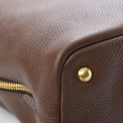 Prada Vitello Daino Side Zip Tote Tabacco 10 of 17