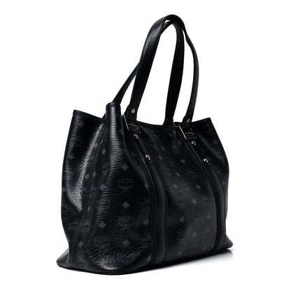 MCM Visetos Shopping Tote Black 2 of 4