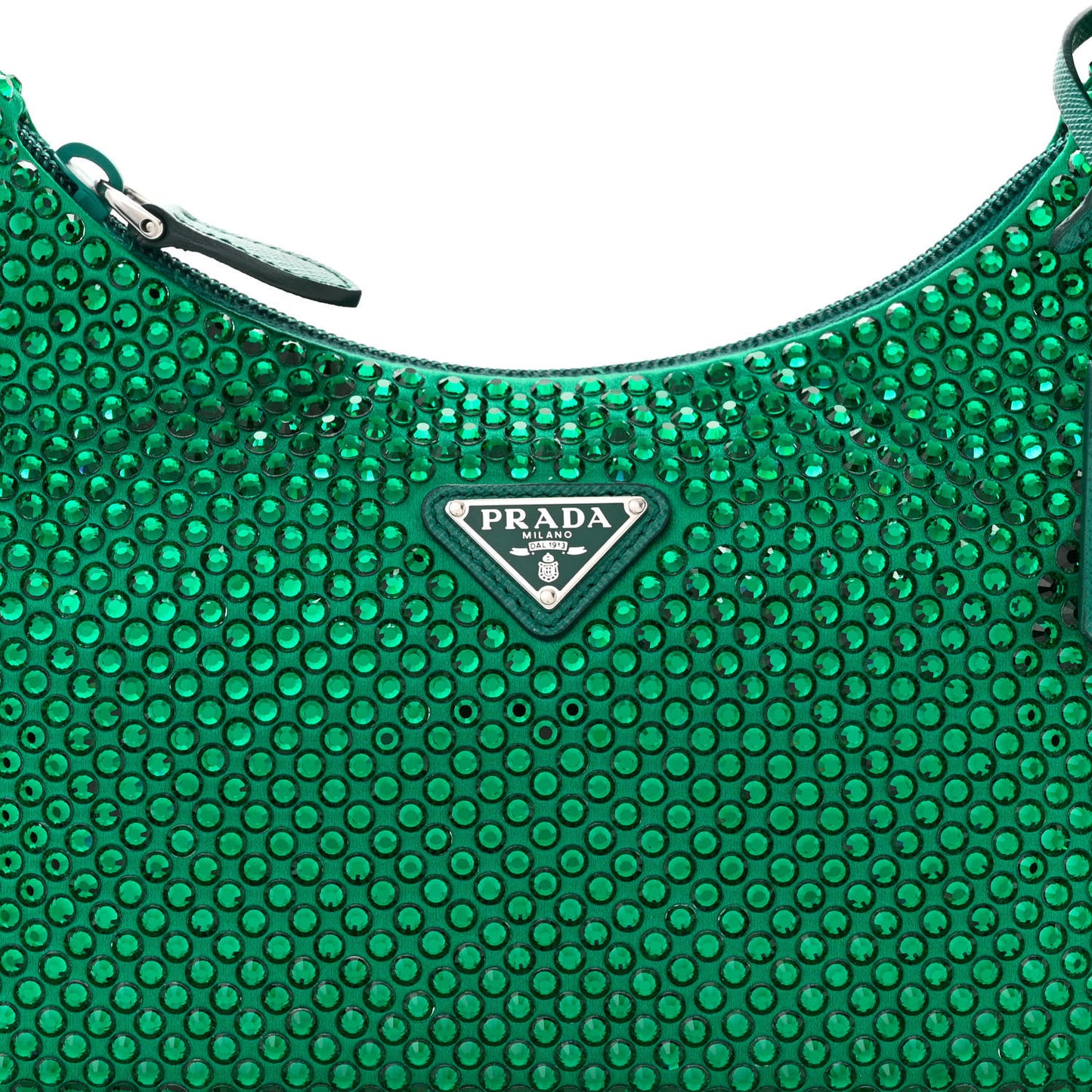 Satin Crystal Mini Re-Edition 2000 Bag Mango