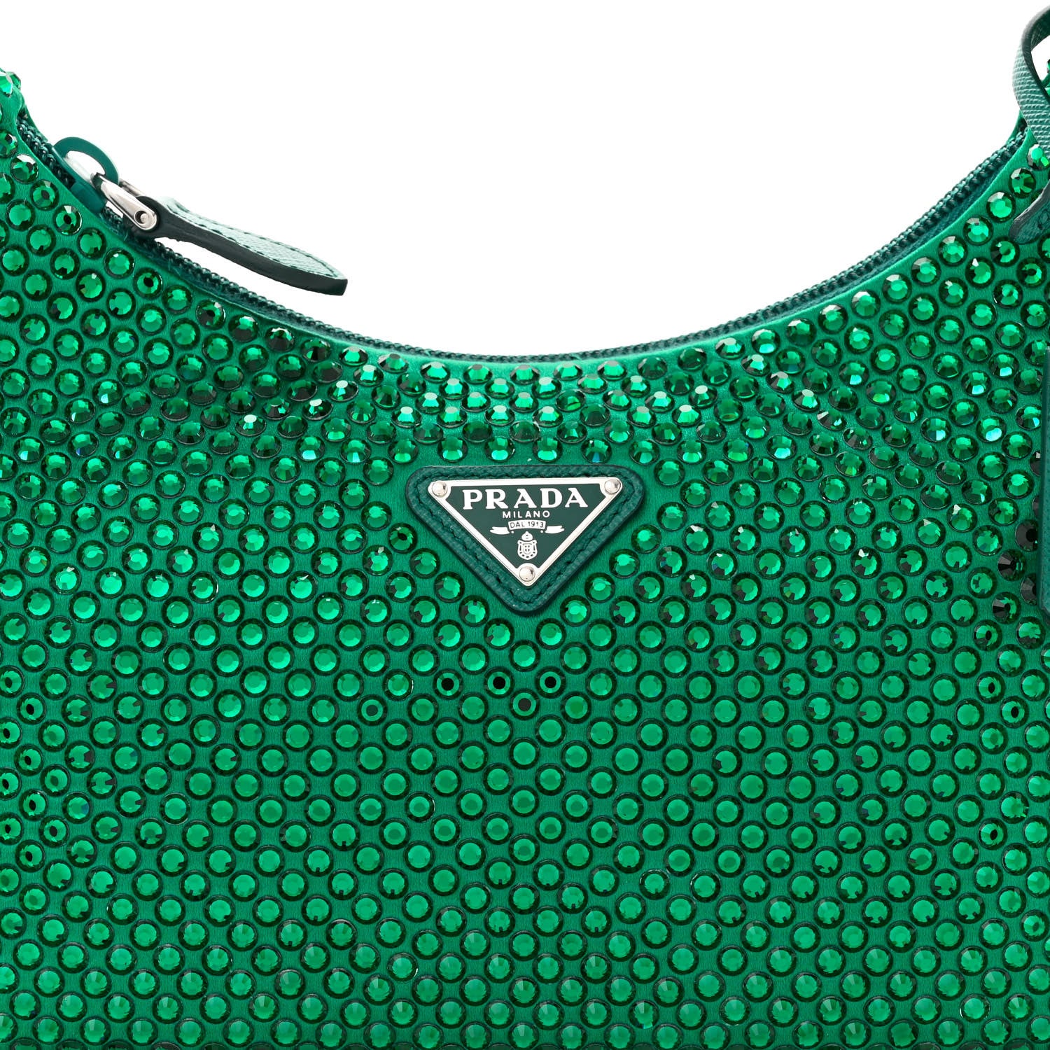 Prada Satin Crystal Mini Re-Edition 2000 Bag Mango 8 of 10