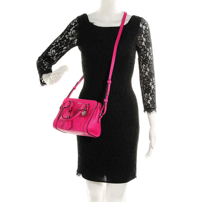 Alexander McQueen Grainy Calfskin Mini Padlock Zip Satchel Pink 2 of 7