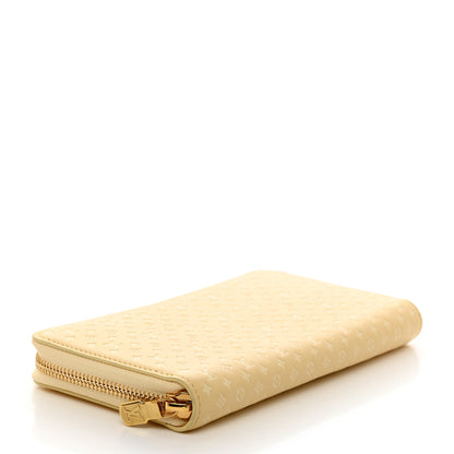 Louis Vuitton Calfskin Nanogram Embossed Zippy Wallet Jaune 4 of 6