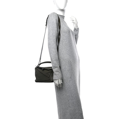 Loewe Calfskin Small Puzzle Bag Khaki Green 2 of 13