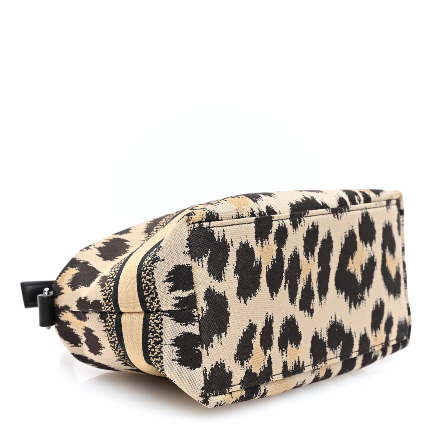 Canvas Mizza Embroidered Leopard DiorTravel Nomad Pouch Beige