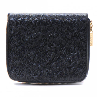 Chanel Caviar Zip Around Wallet Black 1 of 8