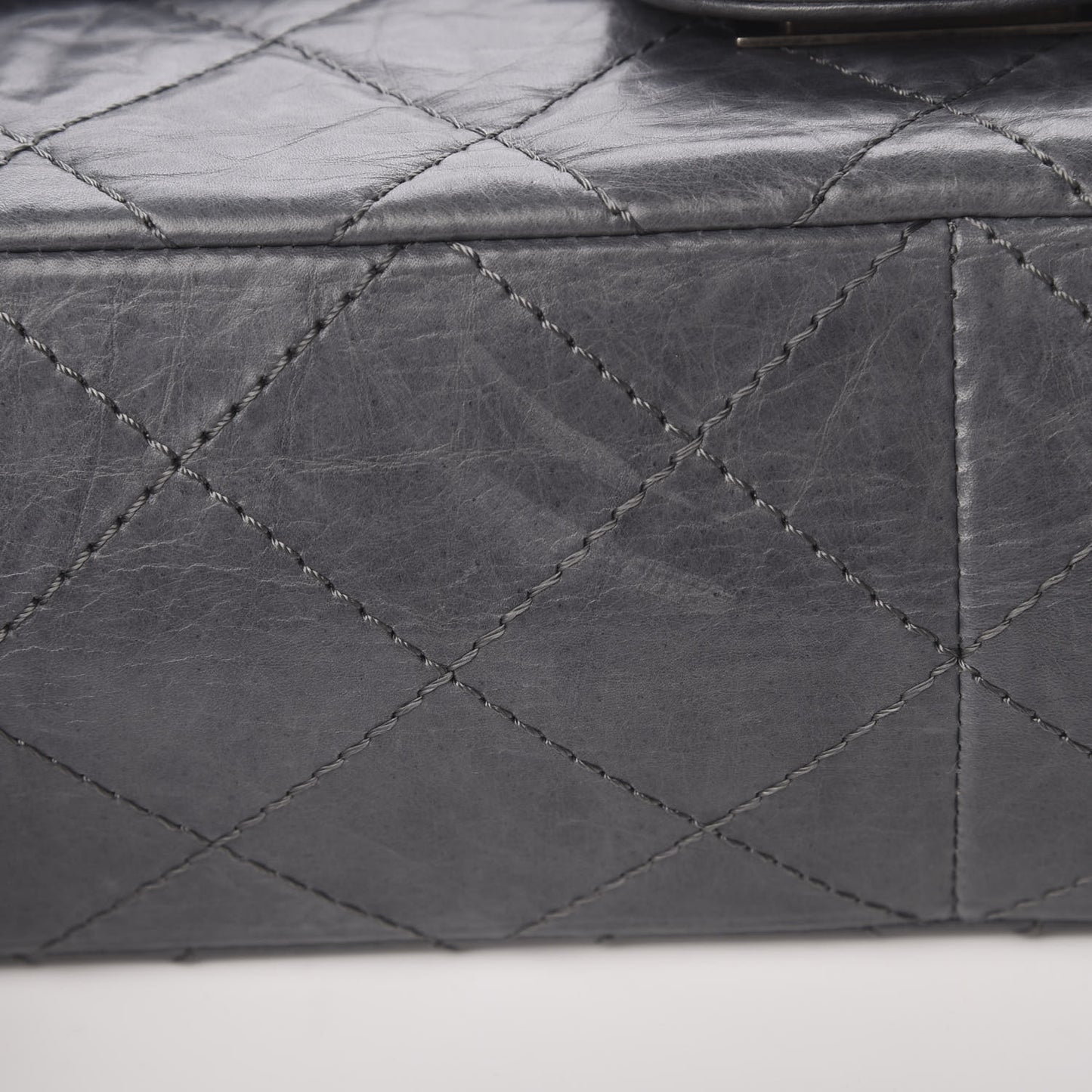 Aged Calfskin Quilted 50th Anniversary 2.55 Reissue 227 Flap Grey
