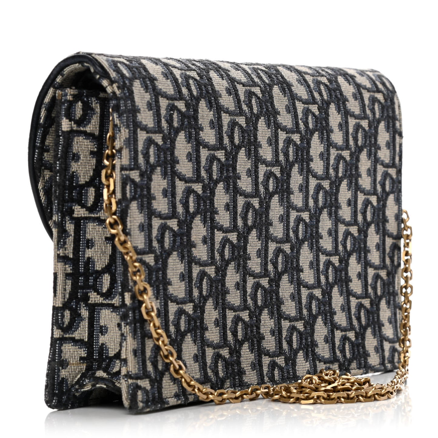 Oblique Saddle Chain Pouch Blue