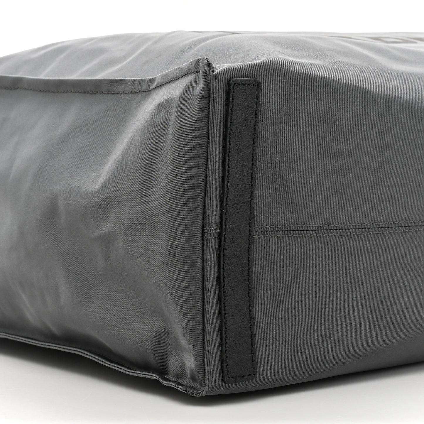 Nylon Logo Trench Tote Bag Charcoal Grey