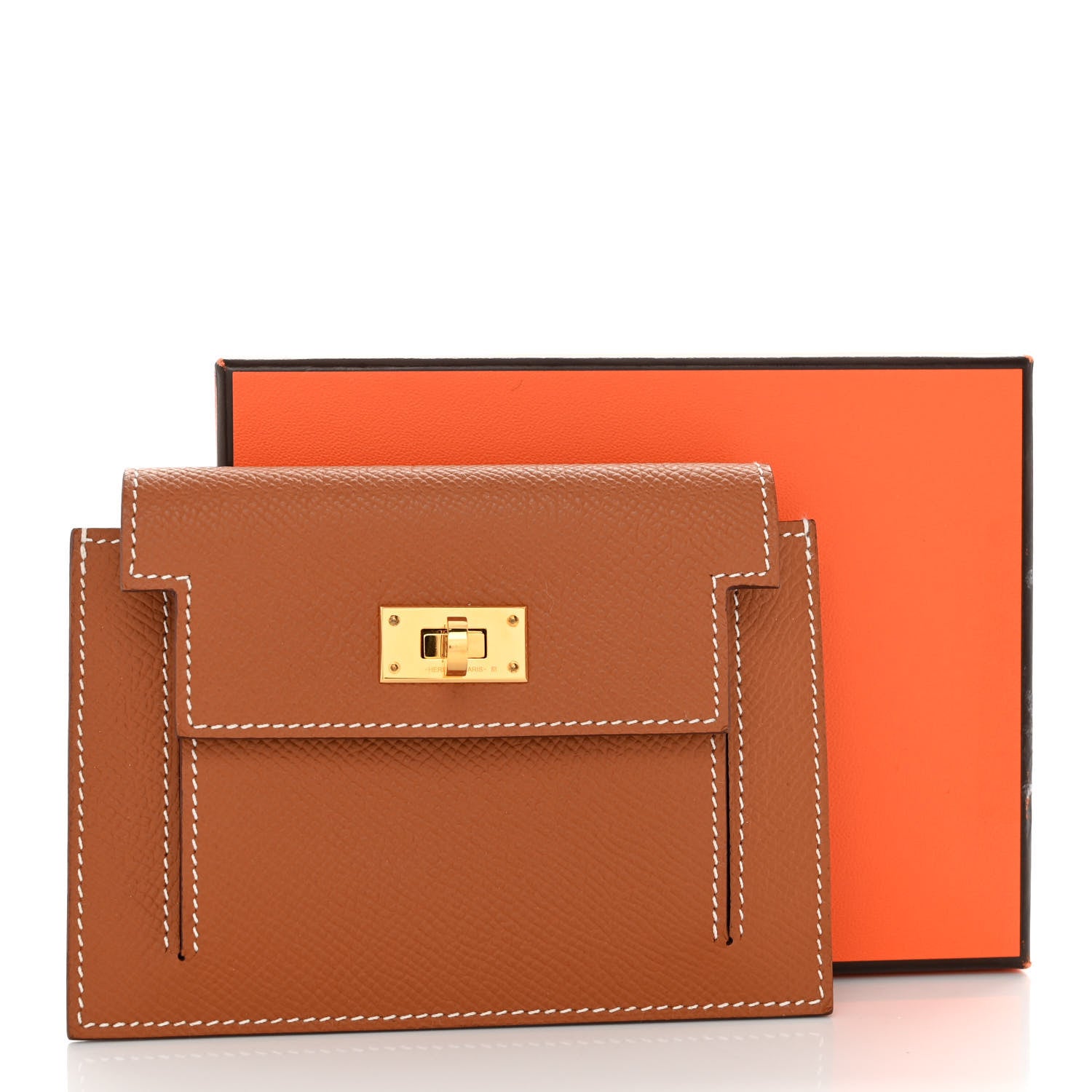 Hermes Epsom Kelly Pocket Compact Wallet Gold 8 of 8