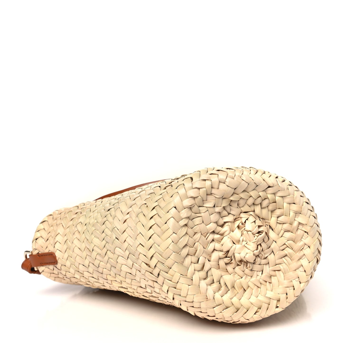 Raffia Calfskin Biloumoon Tote Natural Cuoio
